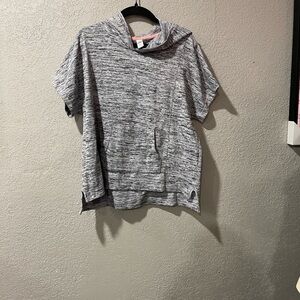 Athleta Gray and Coral Short Sleeve Top